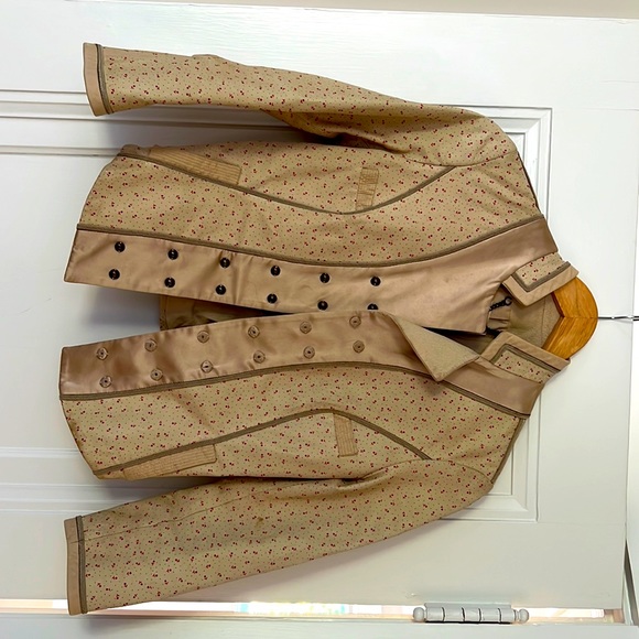 3.1 Phillip Lim Jackets & Blazers - Phillip Lim tan leather jacket with small red flower pattern